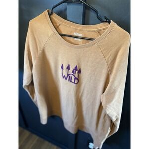 Columbia Women's "Wild" Crew Sweatshirt Top Casual Outdoors Women's XXL Orange